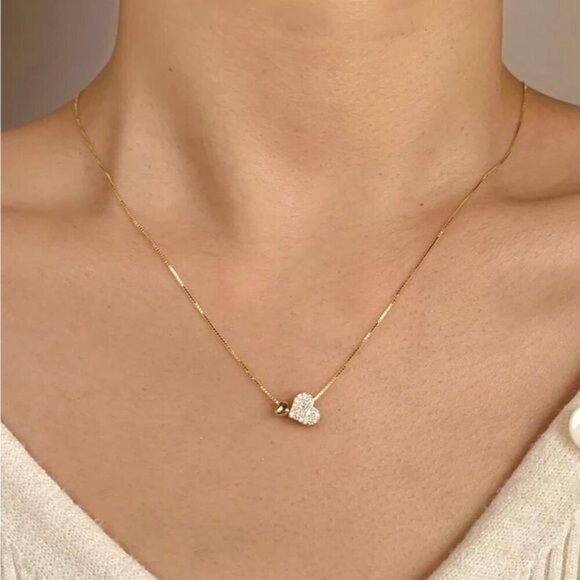 S925 Sterling Silver Plated With White Gold Necklace - Picture 4 of 4